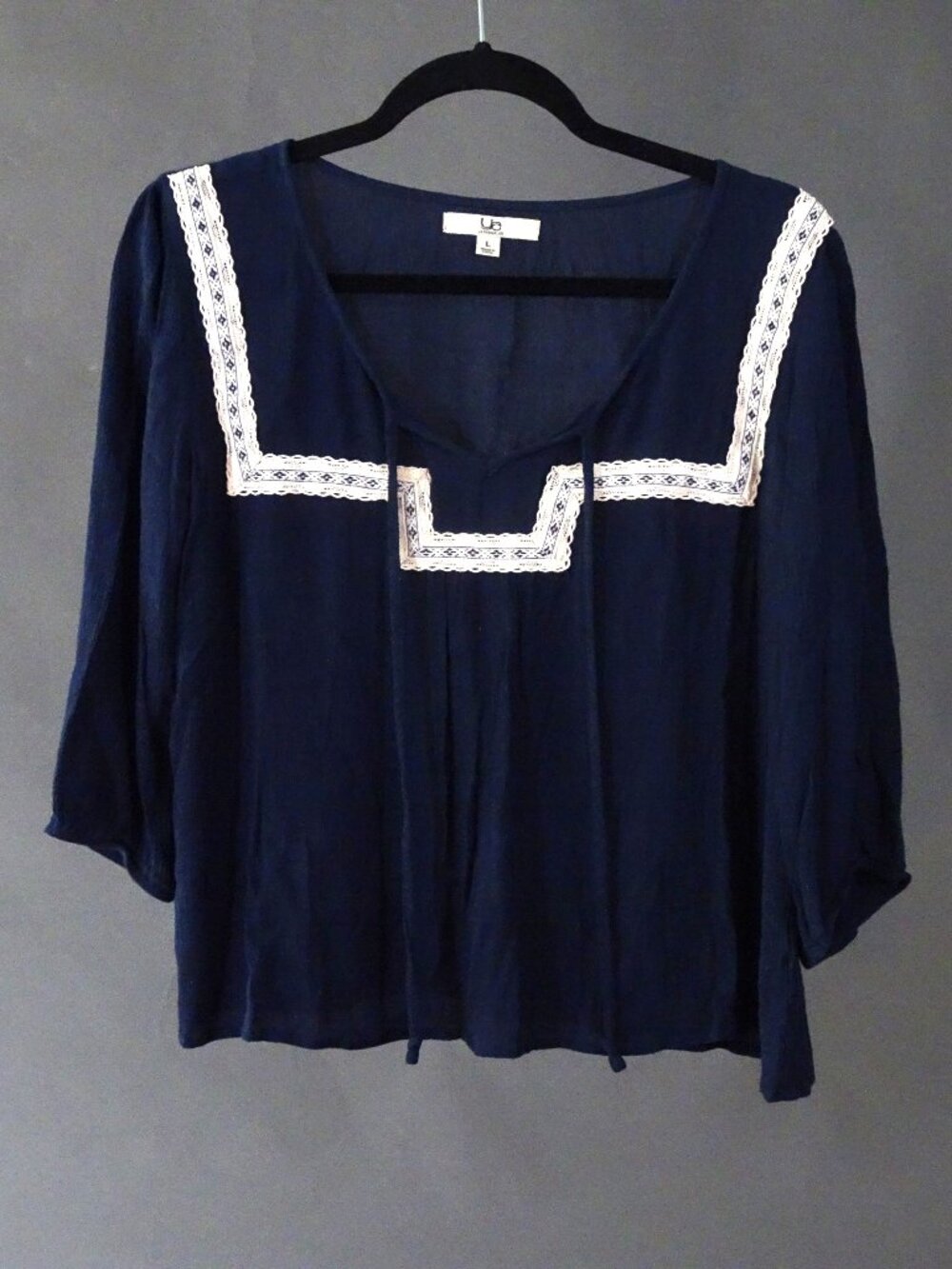 Ya Los Angeles Blue long sleeve Blouse